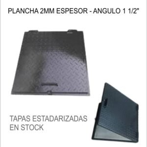 TAPA ESTRIADA 60CM X 60CM X 2MM ESTANDARIZADO